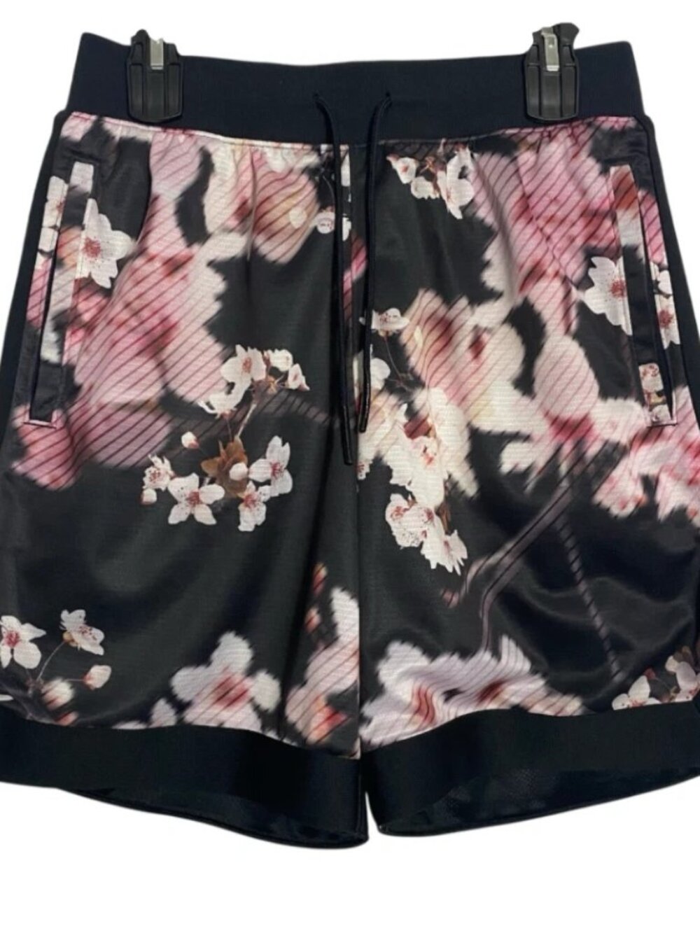 Under Armour Steph Curry Black Gray Cherry Blossoms Athletic Shorts Mens Medium